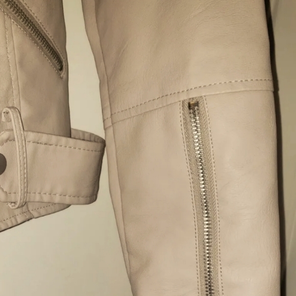 Baccini Womens Polyurethane Leather Jacket Moto Biker Full-Zip Size:M Color mush - Picture 8 of 11